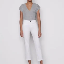 FRAME Le High Straight Jean - Blanc