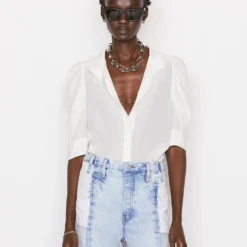 FRAME Gillian Shirt -Deals Moda Zoom Store 132 LWSH2437 OFFWHITE 14362