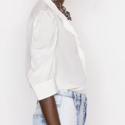 FRAME Gillian Shirt -Deals Moda Zoom Store 132 LWSH2437 OFFWHITE 1457