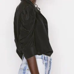 FRAME Gillian Shirt -Deals Moda Zoom Store 133 LWSH2437 NOIR 1387