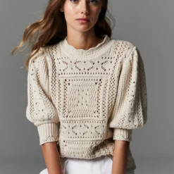 Puff Sleeve Sweater - Natural