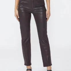 Paige Cindy High Straight Jean - Black Cherry