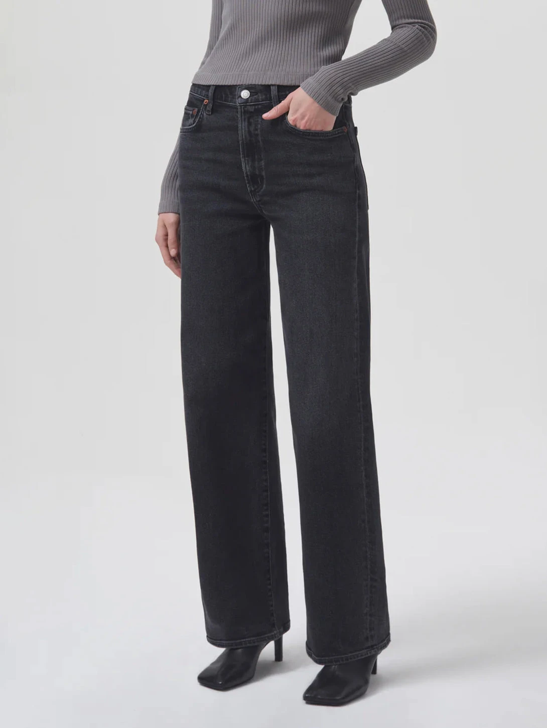 AGOLDE Harper Mid Rise Straight Jean - Hush 2 AGOLDE Harper Mid Rise Straight Jean - Hush - Image 2