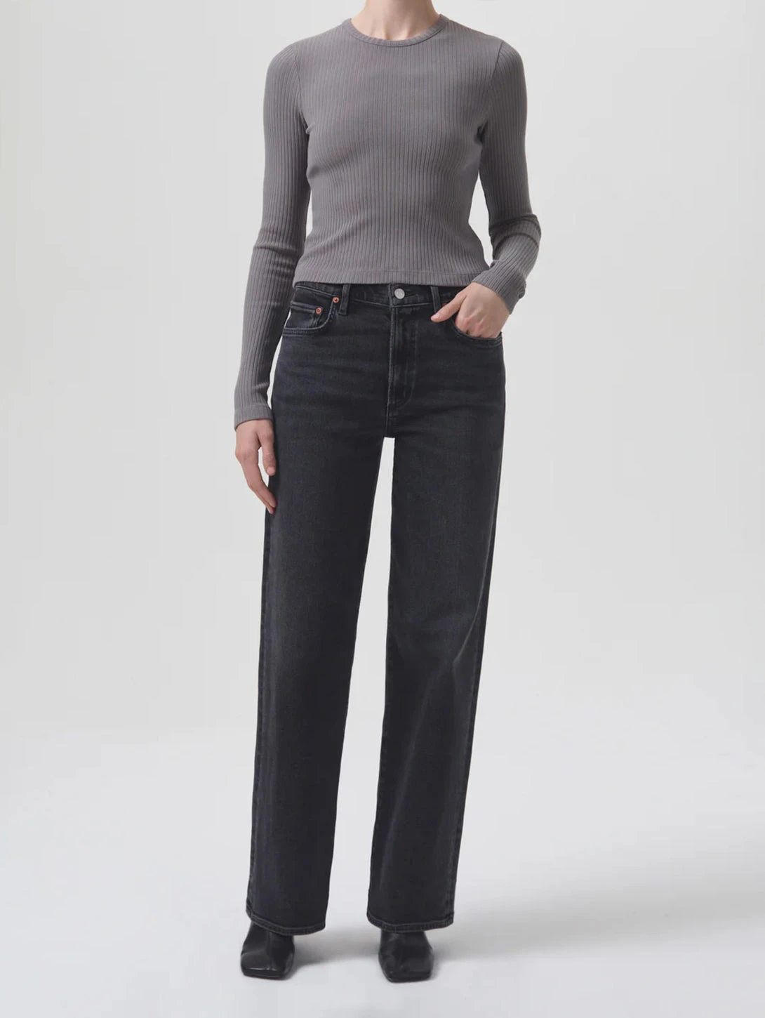 AGOLDE Harper Mid Rise Straight Jean - Hush 1 AGOLDE Harper Mid Rise Straight Jean - Hush