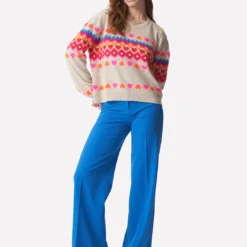 Fairisle Crew Sweater - Leslie 11 Fairisle Crew Sweater - Leslie -Deals Moda Zoom Store AW23 B 074 517