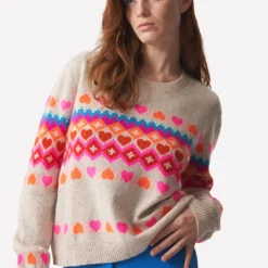 Fairisle Crew Sweater - Leslie