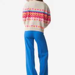 Fairisle Crew Sweater - Leslie 10 Fairisle Crew Sweater - Leslie -Deals Moda Zoom Store AW23 B 074 560