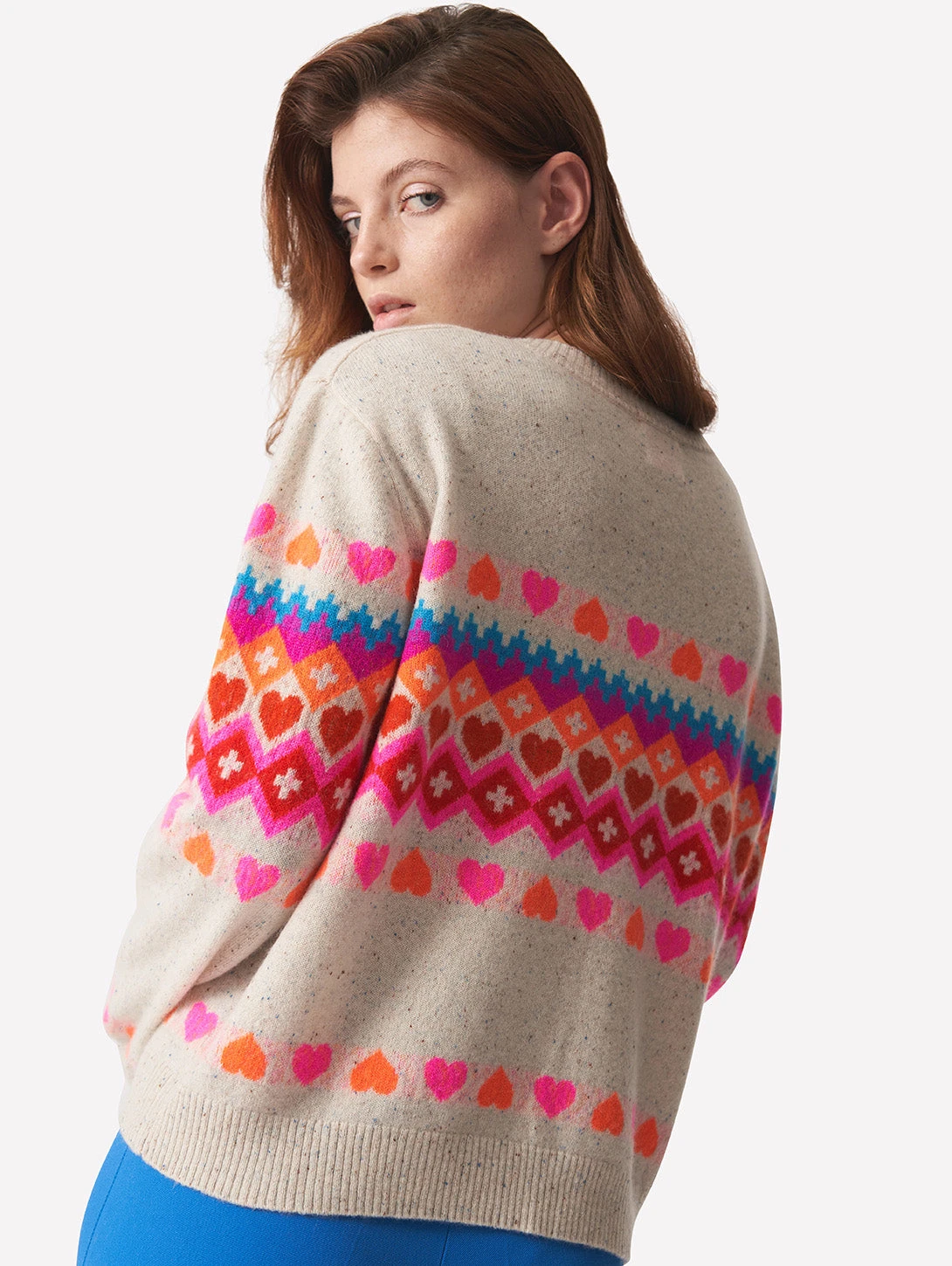 Fairisle Crew Sweater - Leslie 3 Fairisle Crew Sweater - Leslie - Image 3