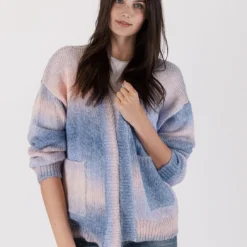 Betsy Ombre Cardigan - Blue Pink 7 Betsy Ombre Cardigan - Blue Pink -Deals Moda Zoom Store BETSY F23 BLUE PEACH 2