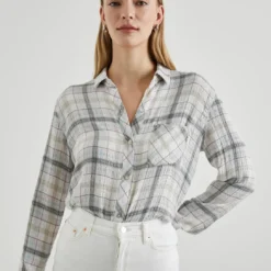 RAILS Brady Plaid Shirt - Sky Haze