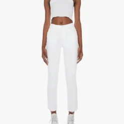 MOTHER Mid Rise Dazzler Ankle Fray Jean - Fairest Of Them All