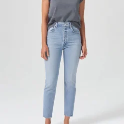 AGOLDE Riley High Rise Crop Straight Jean - Dynamic
