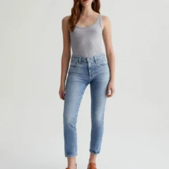 AG Jeans Mari High Rise Crop Straight Jean - 20 Yr Undertow