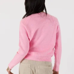 Ezra Crew Sweater - Pink -Deals Moda Zoom Store EZRA F23 LIGHT PINK 3