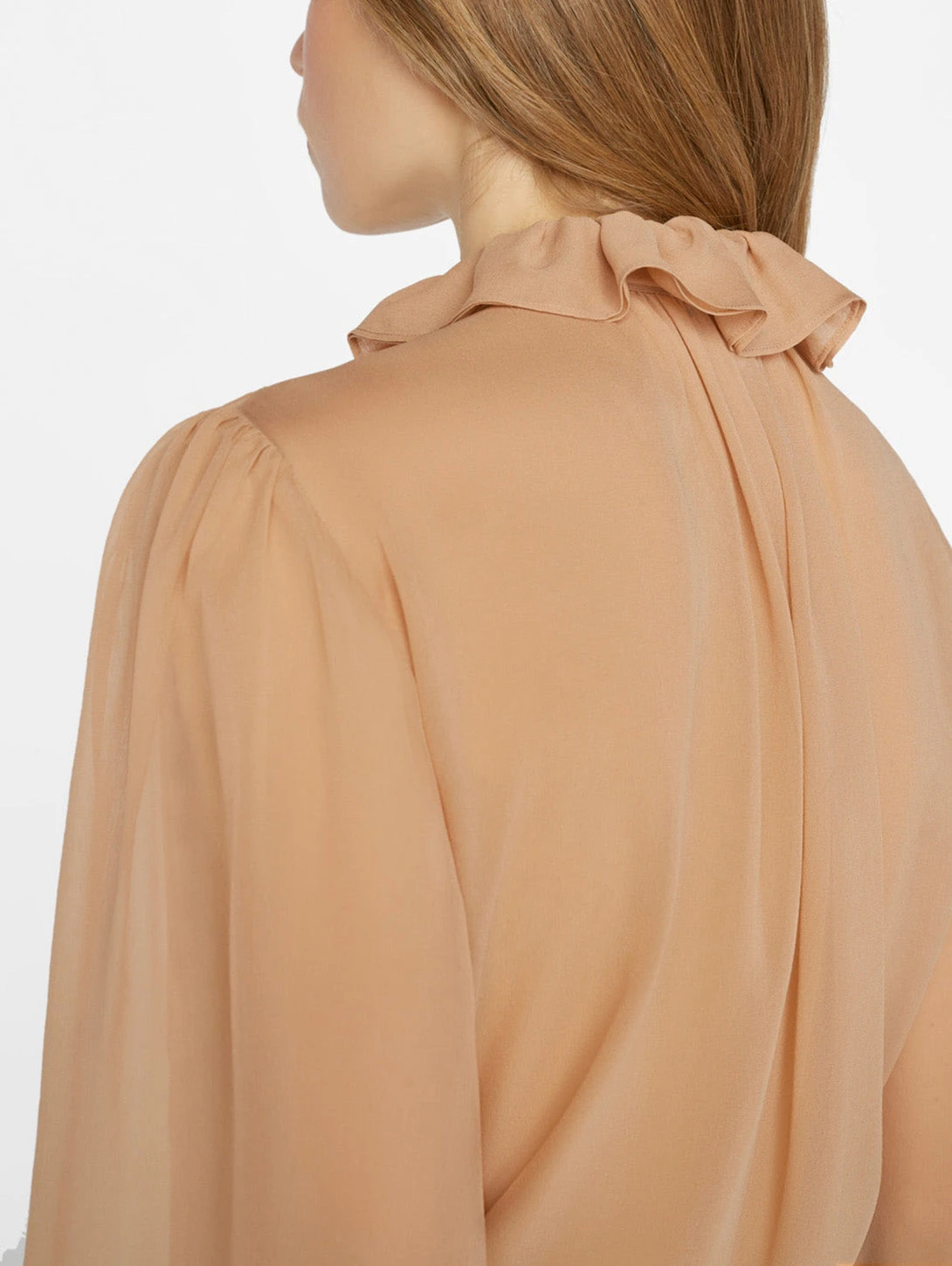 FRAME Ruffle Blouse - Blush 7 FRAME Ruffle Blouse - Blush - Image 7