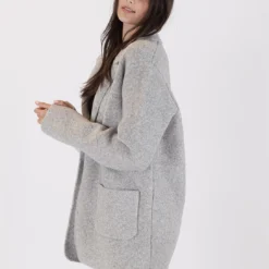 Genie Blazer Sweater - Grey 7 Genie Blazer Sweater - Grey -Deals Moda Zoom Store GENIE F23 LIGHT GREY 2