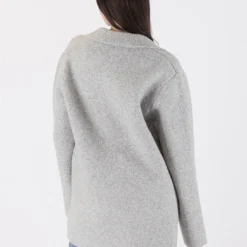 Genie Blazer Sweater - Grey 8 Genie Blazer Sweater - Grey -Deals Moda Zoom Store GENIE F23 LIGHT GREY 3