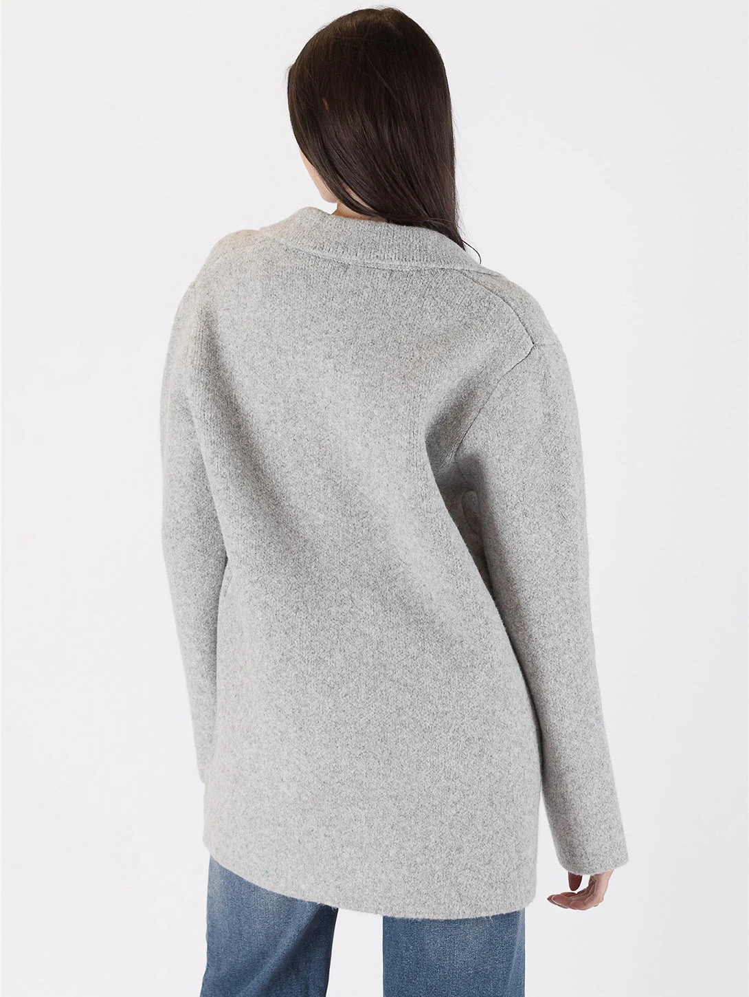 Genie Blazer Sweater - Grey 3 Genie Blazer Sweater - Grey - Image 3