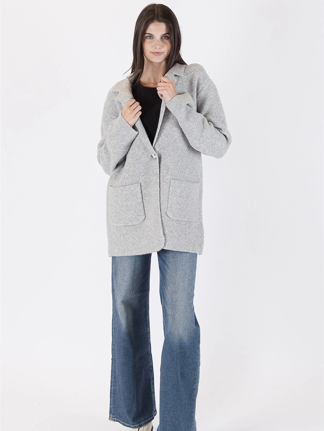 Genie Blazer Sweater - Grey 5 Genie Blazer Sweater - Grey - Image 5