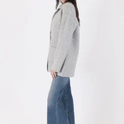 Genie Blazer Sweater - Grey 11 Genie Blazer Sweater - Grey -Deals Moda Zoom Store GENIE F23 LIGHT GREY 6