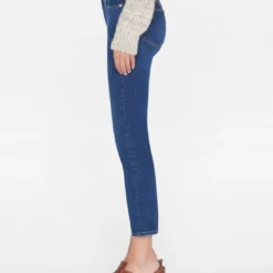 FRAME Le High Straight Jean - Majesty -Deals Moda Zoom Store LHST865 MAJESTY 0842