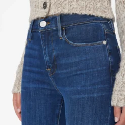 FRAME Le High Straight Jean - Majesty -Deals Moda Zoom Store LHST865 MAJESTY 0855