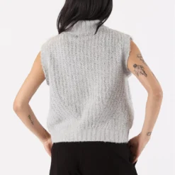 Lina Vest - Grey -Deals Moda Zoom Store LINA F23 MEDIUM GREY 5