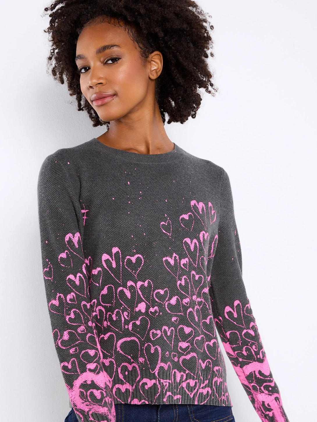 Love Spiral Crew Sweater - Shale 4 Love Spiral Crew Sweater - Shale - Image 4