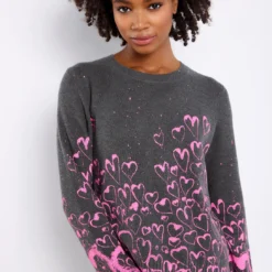 Love Spiral Crew Sweater - Shale
