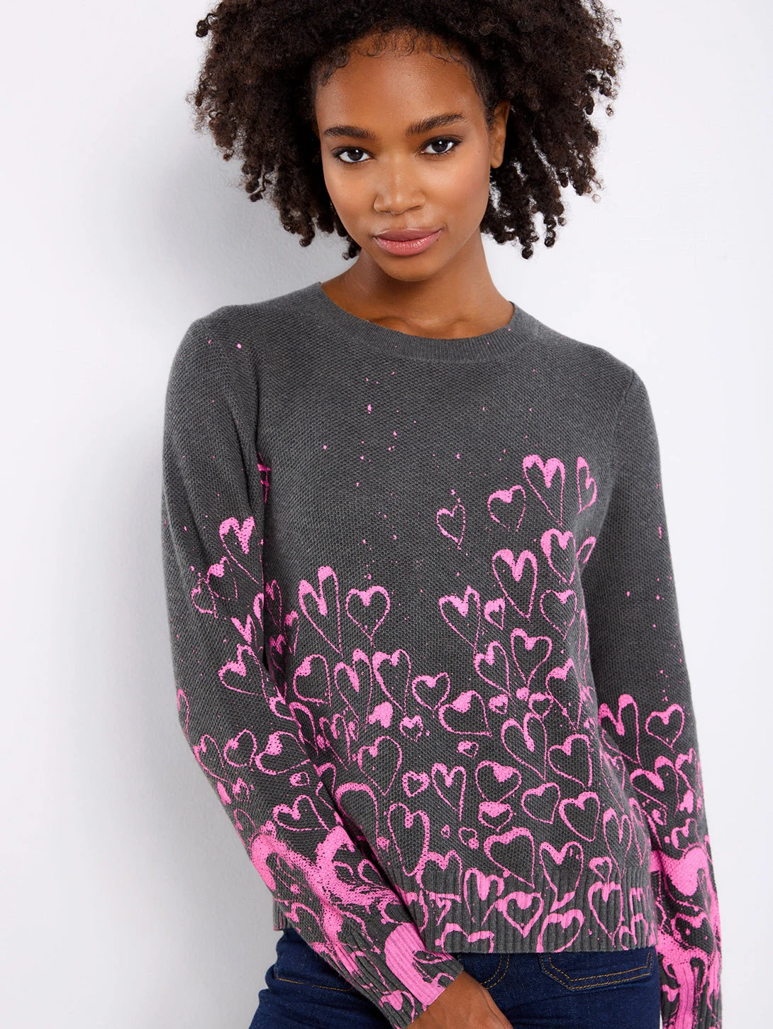 Love Spiral Crew Sweater - Shale 1 Love Spiral Crew Sweater - Shale