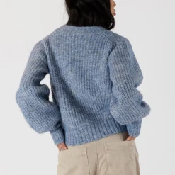 Matilda Cardigan - Blue -Deals Moda Zoom Store MATILDA F23 BLUE MARL 5