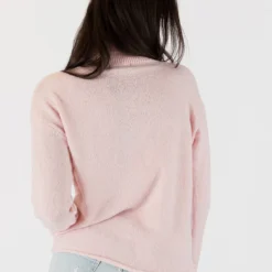 Mila Mock Neck Sweater -Deals Moda Zoom Store MILA F23 PINK 3