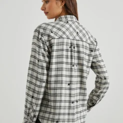 RAILS Milo Stars Shirt - Ivory 9 RAILS Milo Stars Shirt - Ivory -Deals Moda Zoom Store MILO IVORYCHECKSTARS 1