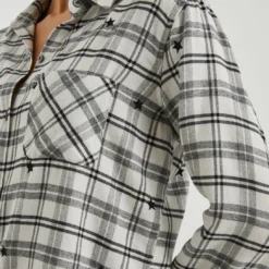 RAILS Milo Stars Shirt - Ivory 11 RAILS Milo Stars Shirt - Ivory -Deals Moda Zoom Store MILO IVORYCHECKSTARS 3