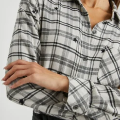 RAILS Milo Stars Shirt - Ivory 10 RAILS Milo Stars Shirt - Ivory -Deals Moda Zoom Store MILO IVORYCHECKSTARS 4
