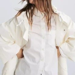 Rag & Bone Maxine Shirt - White -Deals Moda Zoom Store Maxine Cotton Poplin Button Down Shirt 100 1