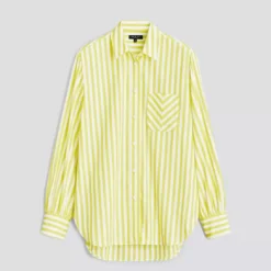 Rag & Bone Maxine Shirt - Fresh Lime Stripe -Deals Moda Zoom Store Maxine LimeStripe 1