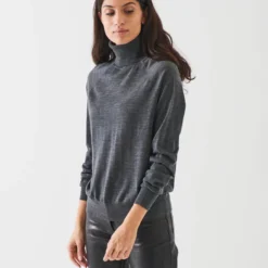 Merino Turtleneck Sweater - Slate