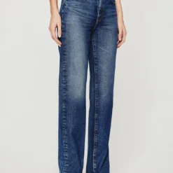 AG Jeans Saige High Rise Straight Jean - Brownstone