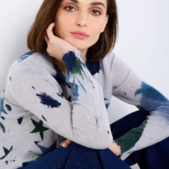 Supernova Sweater - Silver Mist -Deals Moda Zoom Store Supernova F23 CA186 Silvermist 0177