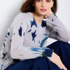 Supernova Sweater - Silver Mist -Deals Moda Zoom Store Supernova F23 CA186 Silvermist 0179