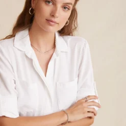 Split Back Button Down Shirt - White -Deals Moda Zoom Store W2631 654 303 WHITE 02 4c7c66c7 ec44 4281 aac2 700bccd9cd42