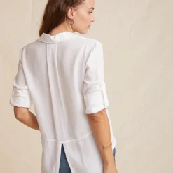 Split Back Button Down Shirt - White -Deals Moda Zoom Store W2631 654 303 WHITE 05 314bd3d2 ca4c 40fb ab78 4542e8a4d514