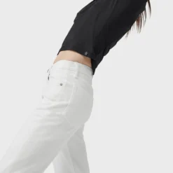 Rag & Bone Harlow Mid Rise Straight Jean - White -Deals Moda Zoom Store WDD23S2934CPOW 100 G 2 1
