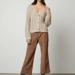 Velvet Hazel Cable Cardigan -Deals Moda Zoom Store alpaca cable hazel06 oatmeal vera04 barley 0004