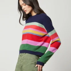 Velvet Kacey Stripe Sweater -Deals Moda Zoom Store cash class kacey06 multi brylie05 vine 0021
