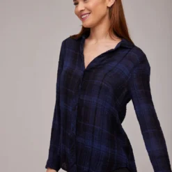Classic Button Down Shirt - Admiral Blue Plaid