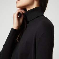 Velvet Sally Turtleneck Sweater -Deals Moda Zoom Store lux cot cash sally06 black 0038