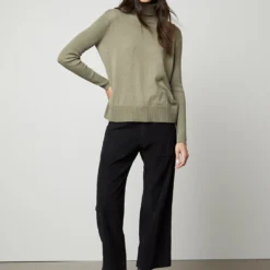 Velvet Sally Turtleneck Sweater -Deals Moda Zoom Store lux cot cash sally06 olive vera04 black 0006