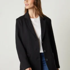 Velvet Kirsten Fleece Blazer - Black
